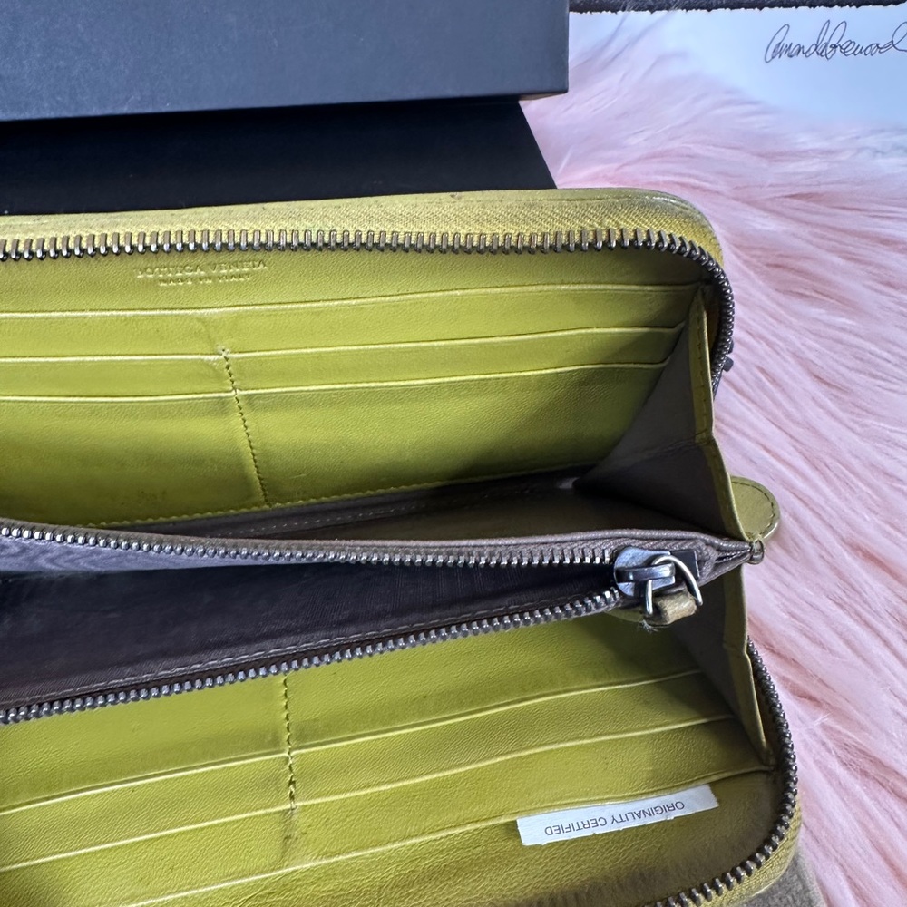 Yellow Woven Wallet with Zipper - Picture 7 of 16